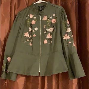 Cutest olive peplum style jacket ever!